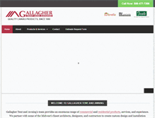 Tablet Screenshot of gallaghertentandawning.com
